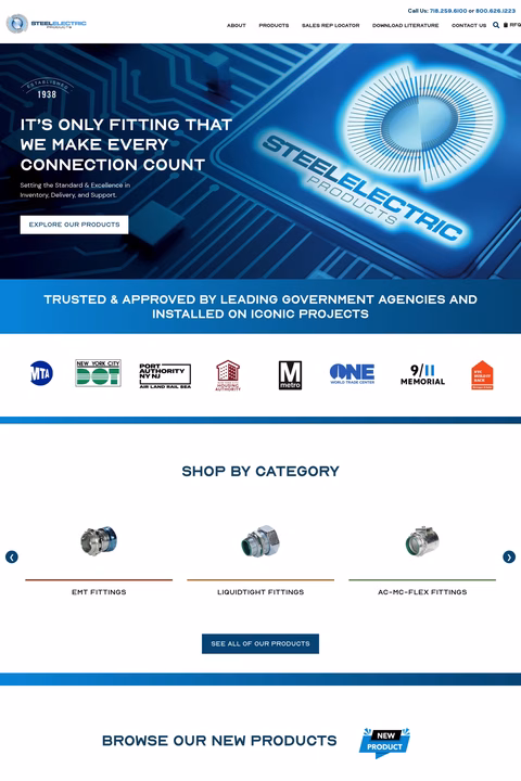 Steel-Electric-Products Homepage 1440px