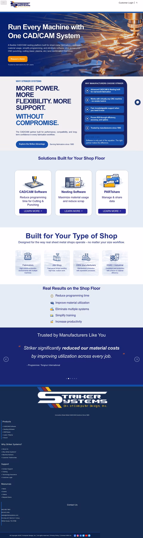 Striker-Systems Homepage 1440px