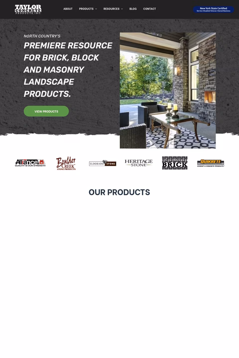 Taylor-Concrete-Products Homepage 1440px