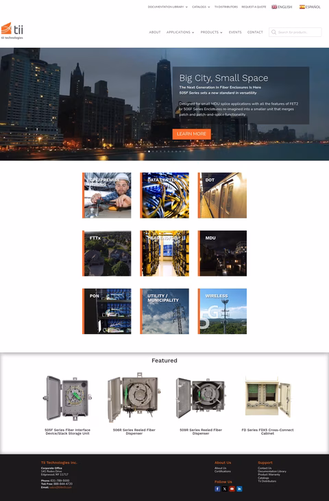 Tii-Technologies Homepage 1440px