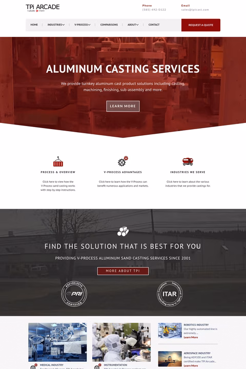 Tpi-Arcade Homepage 1440px