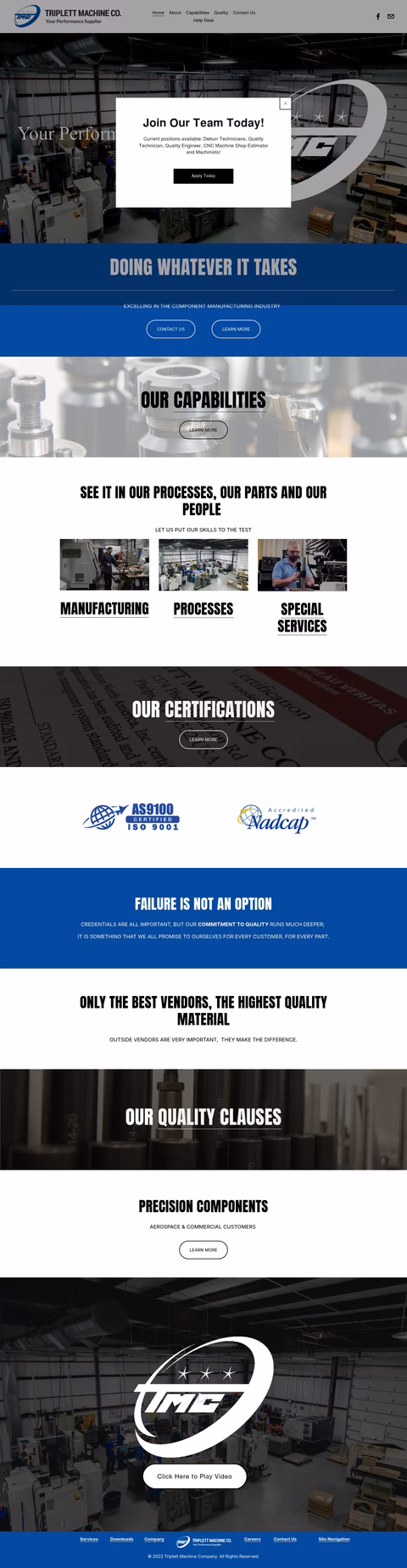 Triplett-Machine Homepage 1440px