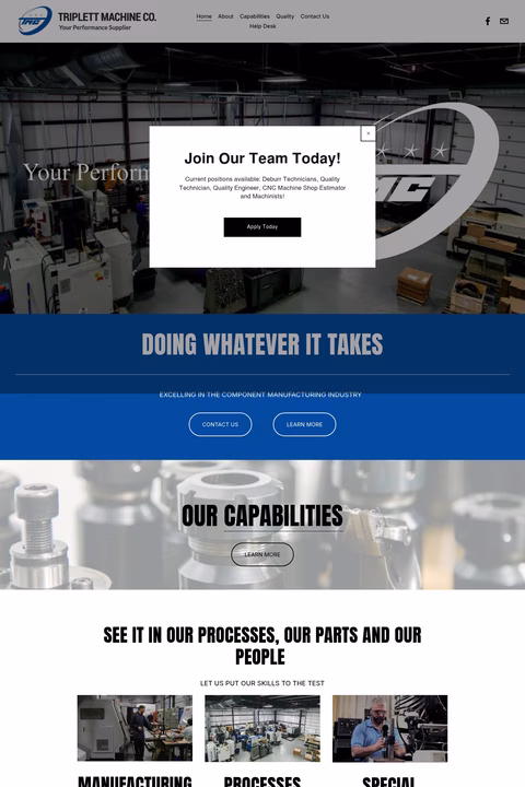 Triplett-Machine Homepage 1440px