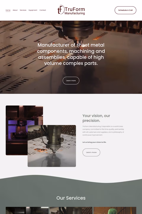 Truform-Manufacturing Homepage 1440px