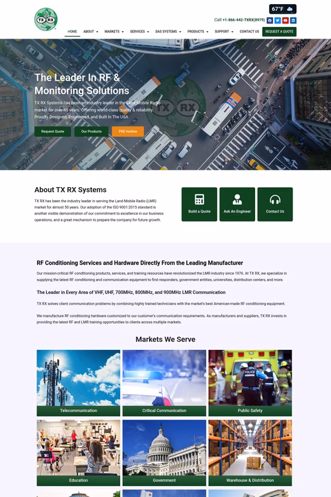 Tx-Rx-Systems Homepage 1440px