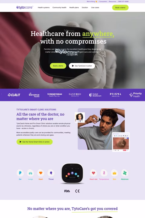 Tytocare Homepage 1440px