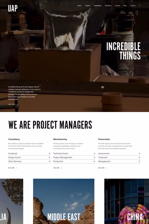 Uap-Company Homepage 1440px
