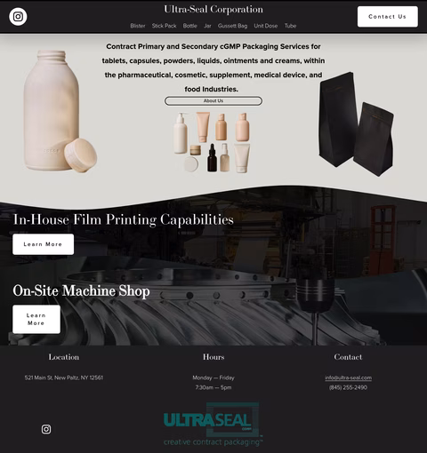 Ultra-Seal-Corporation Homepage 1440px
