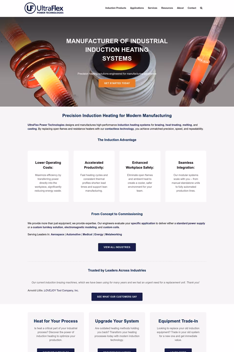 Ultraflex-Power-Technologies Homepage 1440px