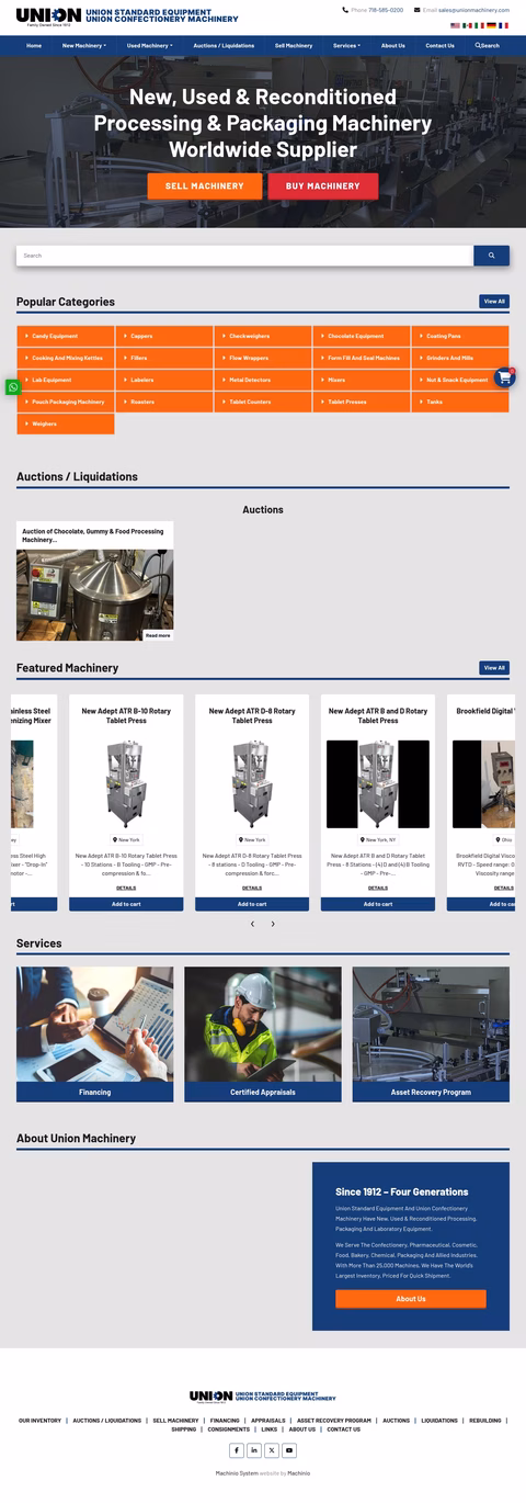 Union-Machinery Homepage 1440px