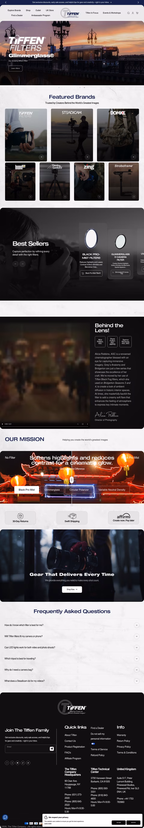 The-Tiffen-Company Homepage 1440px