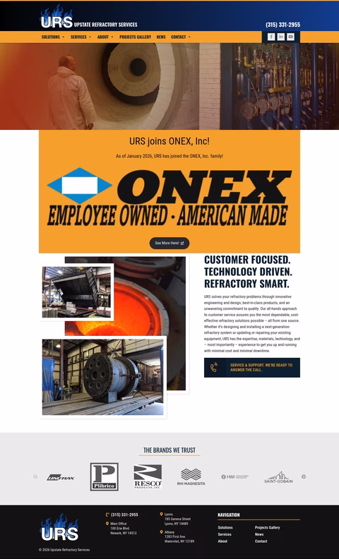 Upstate-Refractory-Services Homepage 1440px