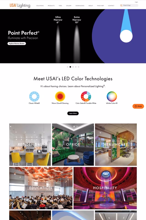 Usai-Lighting Homepage 1440px