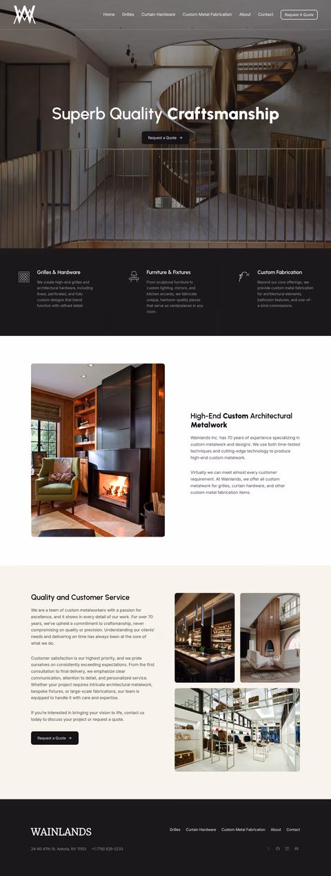 Wainlands Homepage 1440px
