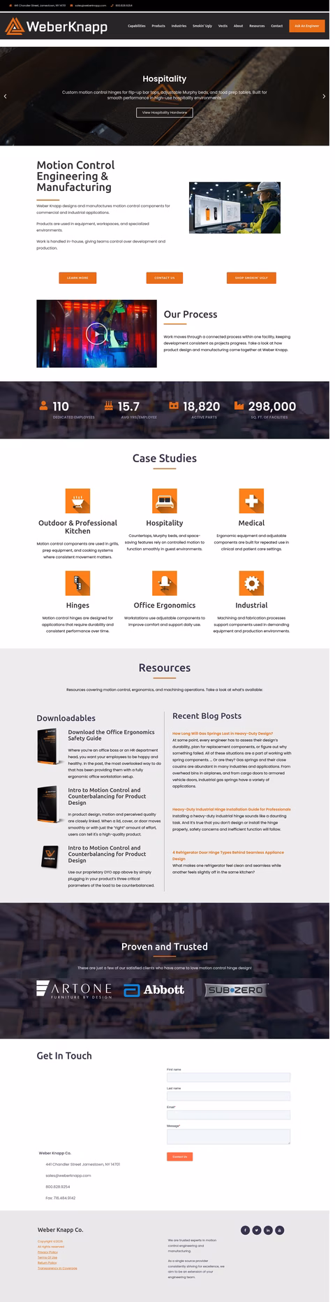 Weber-Knapp Homepage 1440px