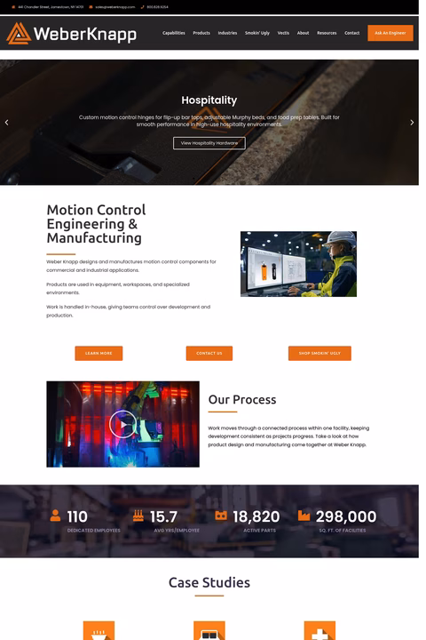 Weber-Knapp Homepage 1440px