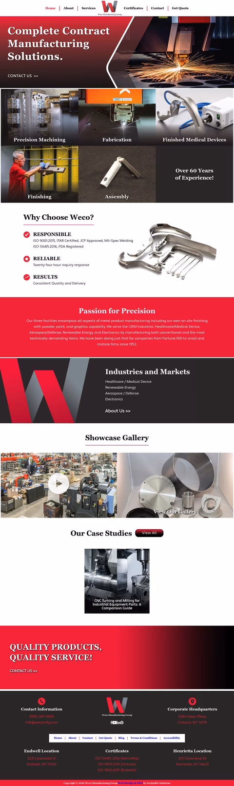 Weco-Manufacturing Homepage 1440px