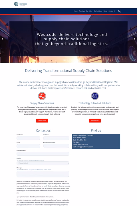Westcode Homepage 1440px