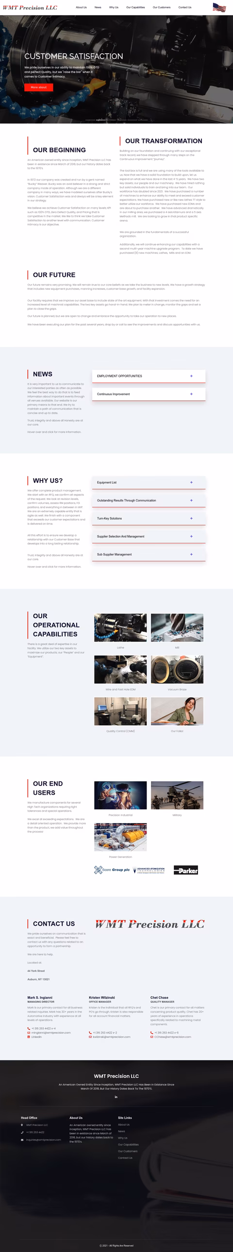 Wmt-Precision Homepage 1440px