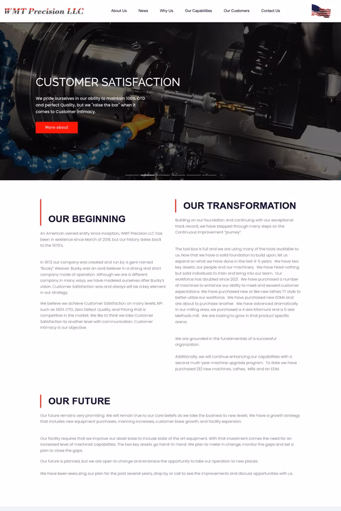 Wmt-Precision Homepage 1440px