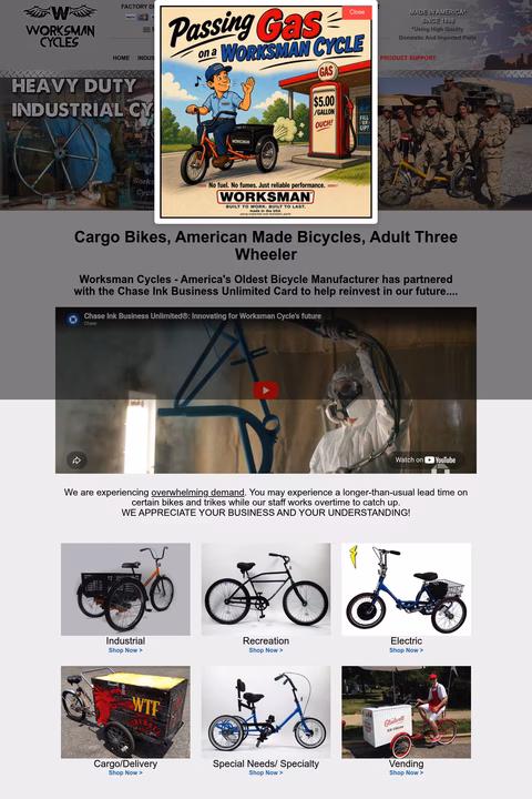 Worksman-Cycles Homepage 1440px