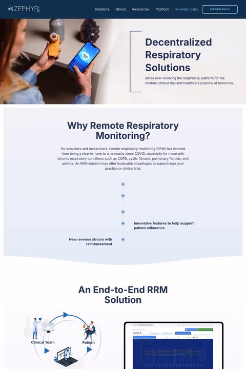 Zephyrx Homepage 1440px