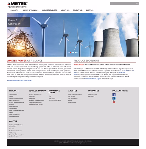 Ametek-Power-Instruments Homepage 1440px