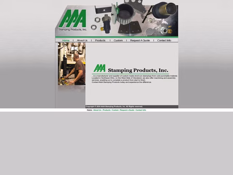 Aaa-Stamping-Products Homepage 1440px