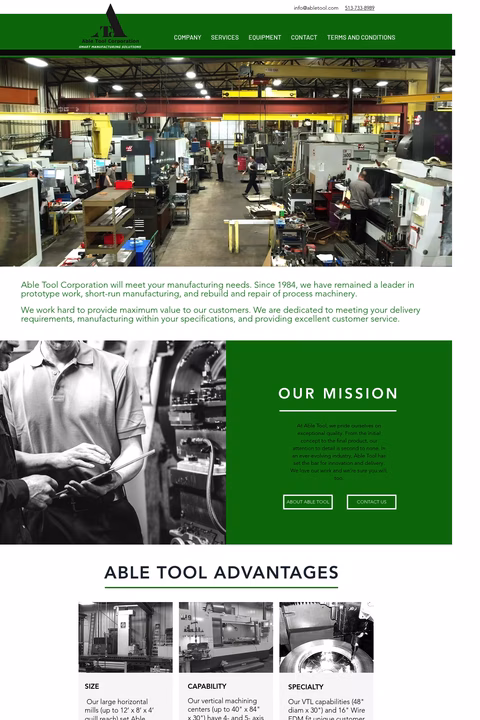 Able-Tool-Corporation Homepage 1440px