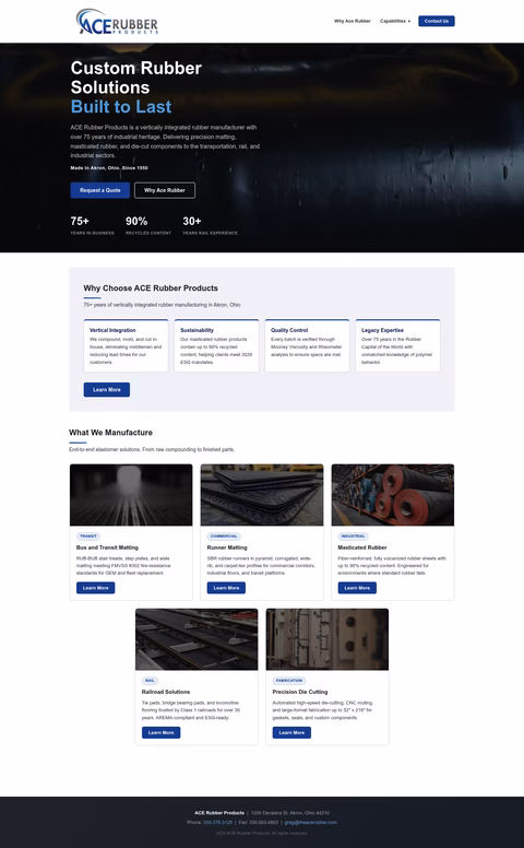 Ace-Rubber-Products Homepage 1440px