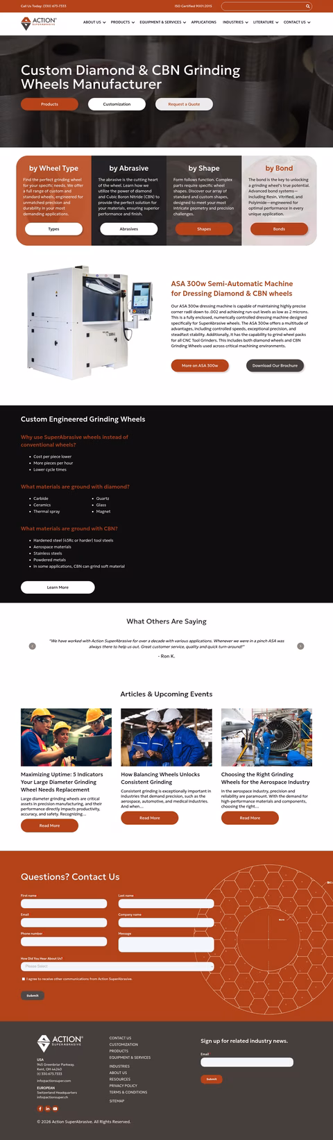 Action-Superabrasive-Products Homepage 1440px