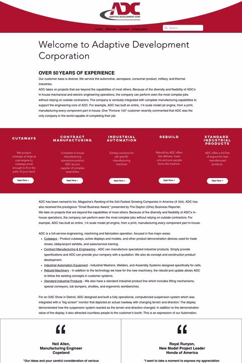 Adaptive-Development-Corporation Homepage 1440px