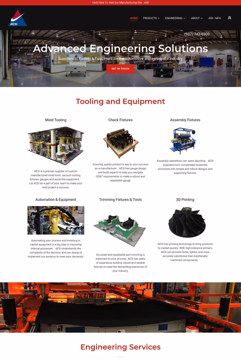 Advanced-Engineering-Solutions Homepage 1440px