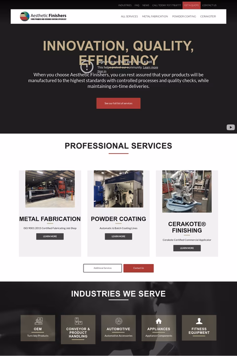 Aesthetic-Finishers Homepage 1440px