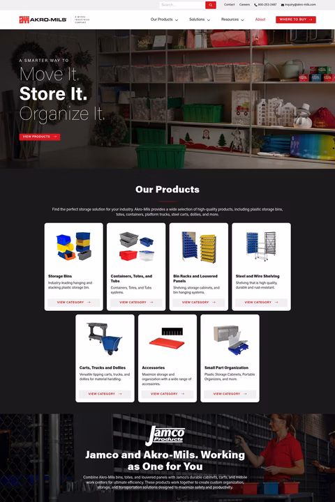 Akro-Mils Homepage 1440px