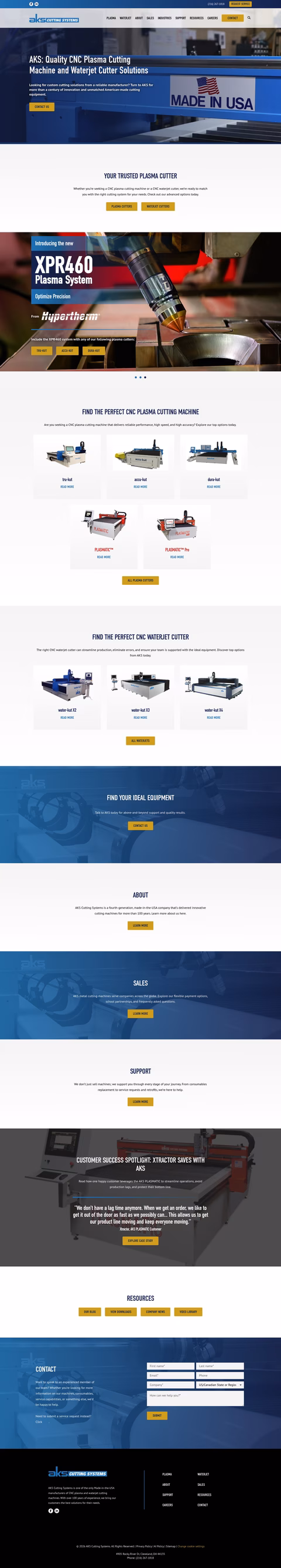 Aks-Cutting-Systems Homepage 1440px