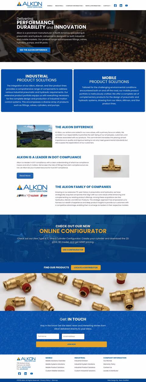 Alkon-Corporation Homepage 1440px