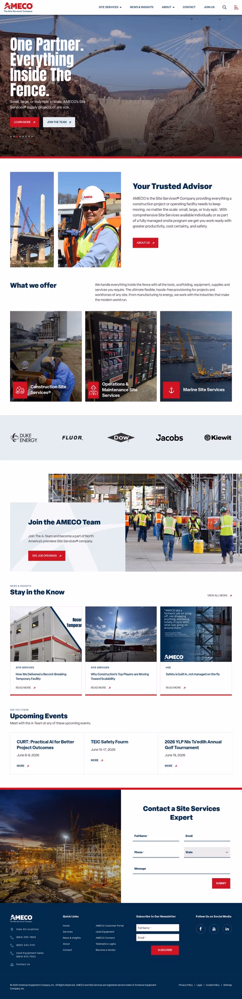Ameco Homepage 1440px