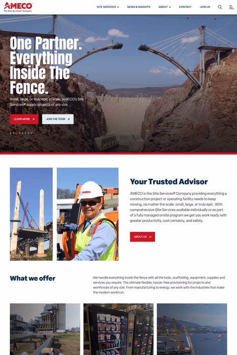 Ameco Homepage 1440px