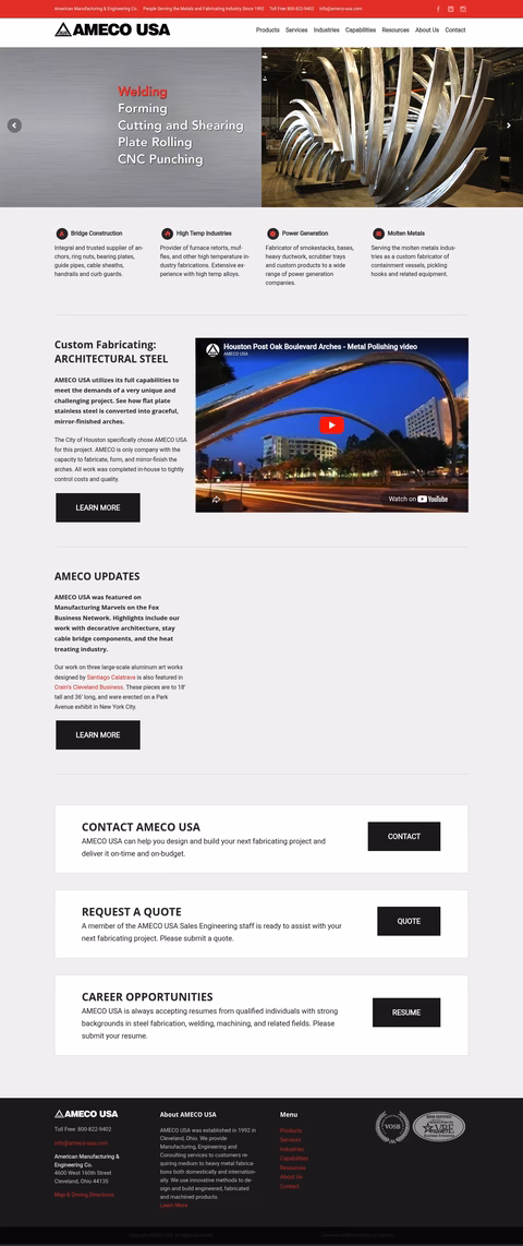 Ameco-Usa Homepage 1440px