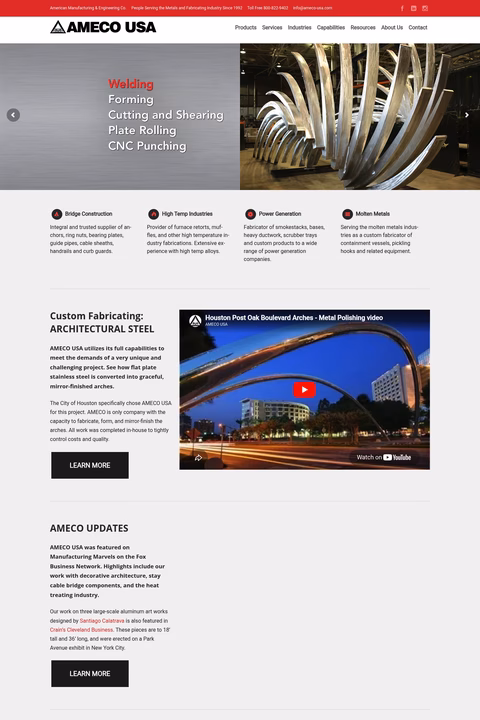 Ameco-Usa Homepage 1440px