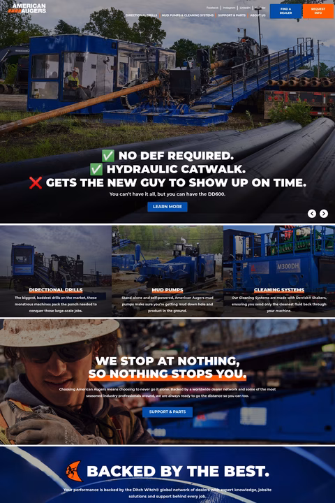 American-Augers Homepage 1440px
