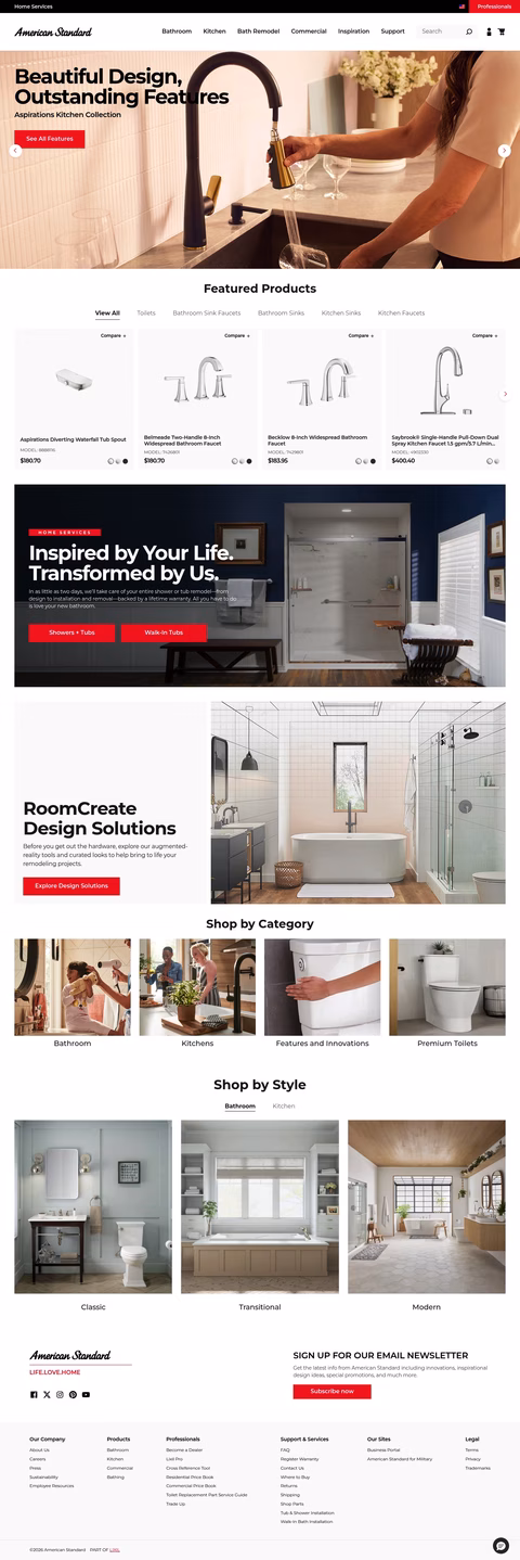 American-Standard Homepage 1440px