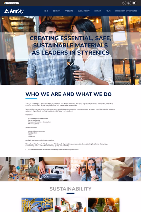 Americas-Styrenics Homepage 1440px