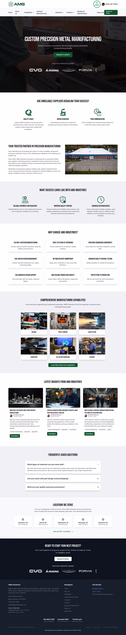 Amg-Industries Homepage 1440px