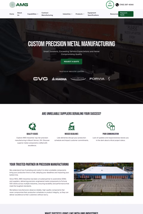 Amg-Industries Homepage 1440px