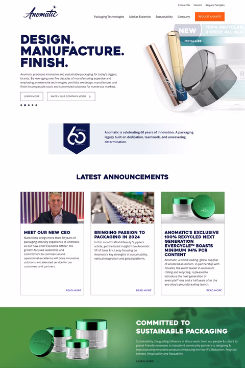Anomatic Homepage 1440px