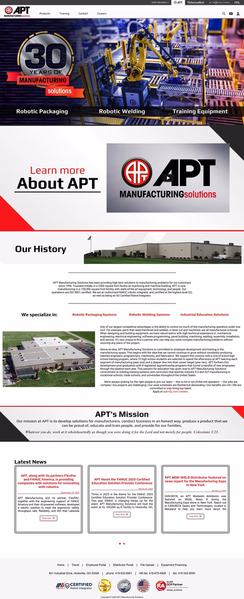 Apt-Manufacturing-Solutions Homepage 1440px