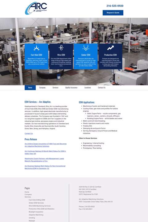 Arc-Adaptive-Machining-Solutions Homepage 1440px