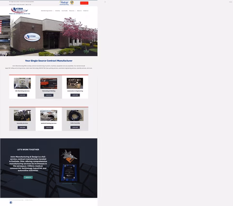 Astro-Manufacturing-Design Homepage 1440px